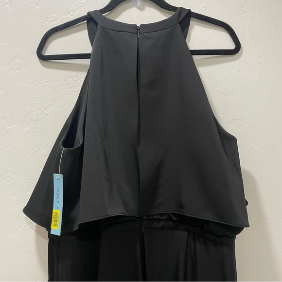 NWT Antonio Melani Women's Size 14 Black Tara JumpSuit Tank Ruffle Top Pockets - Picture 2 of 14